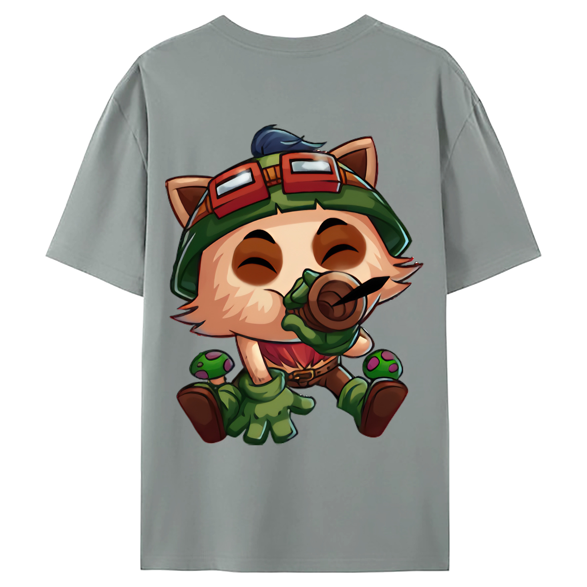 （画像用） リーグ・オブ・レジェンド League of Legends LOL 綿100％ メンズ半袖Tシャツ（バックプリント） 通気性